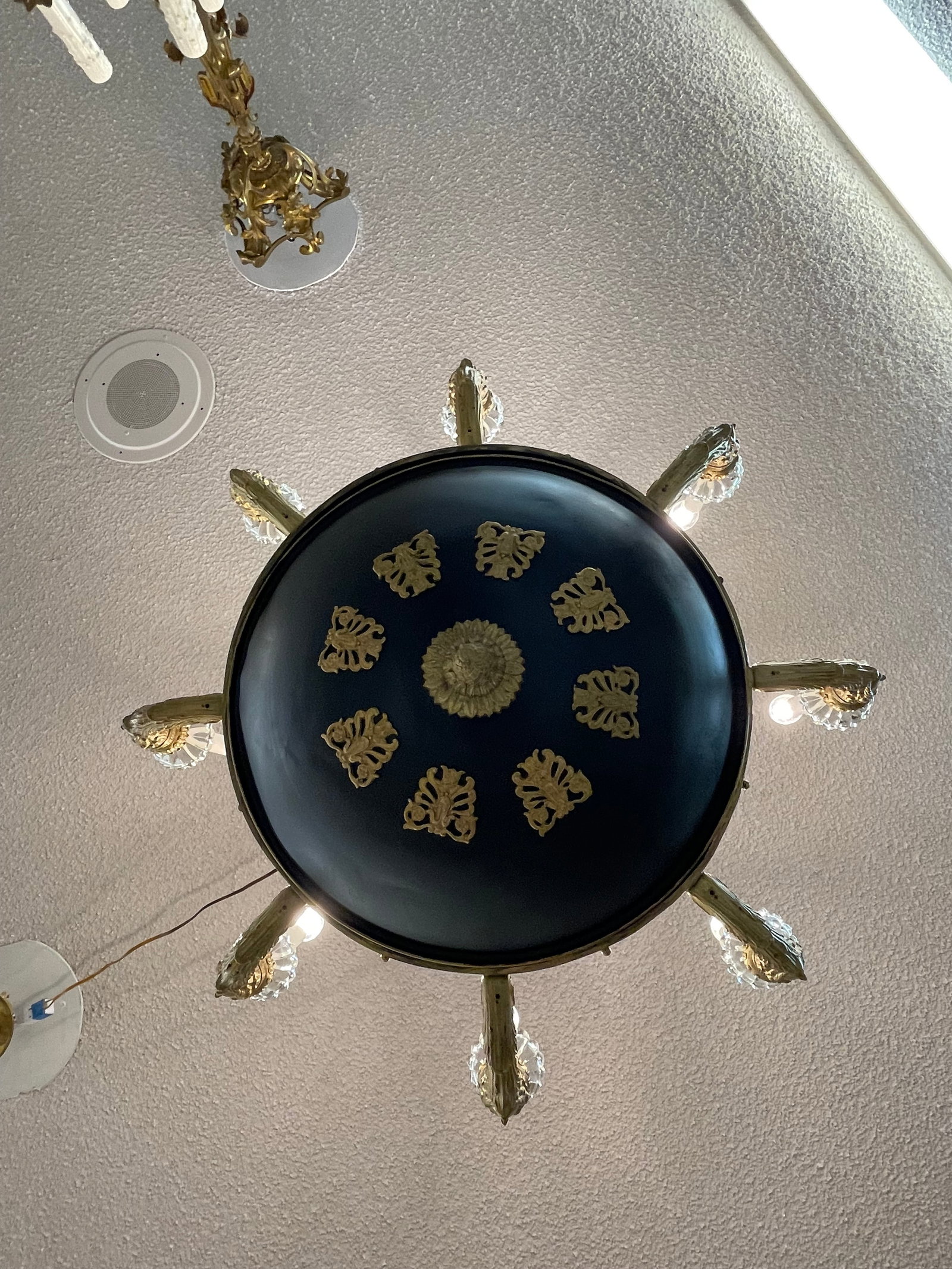 19th Century French Gilt & Patinated Bronze Eight Lights Chandelier - 7