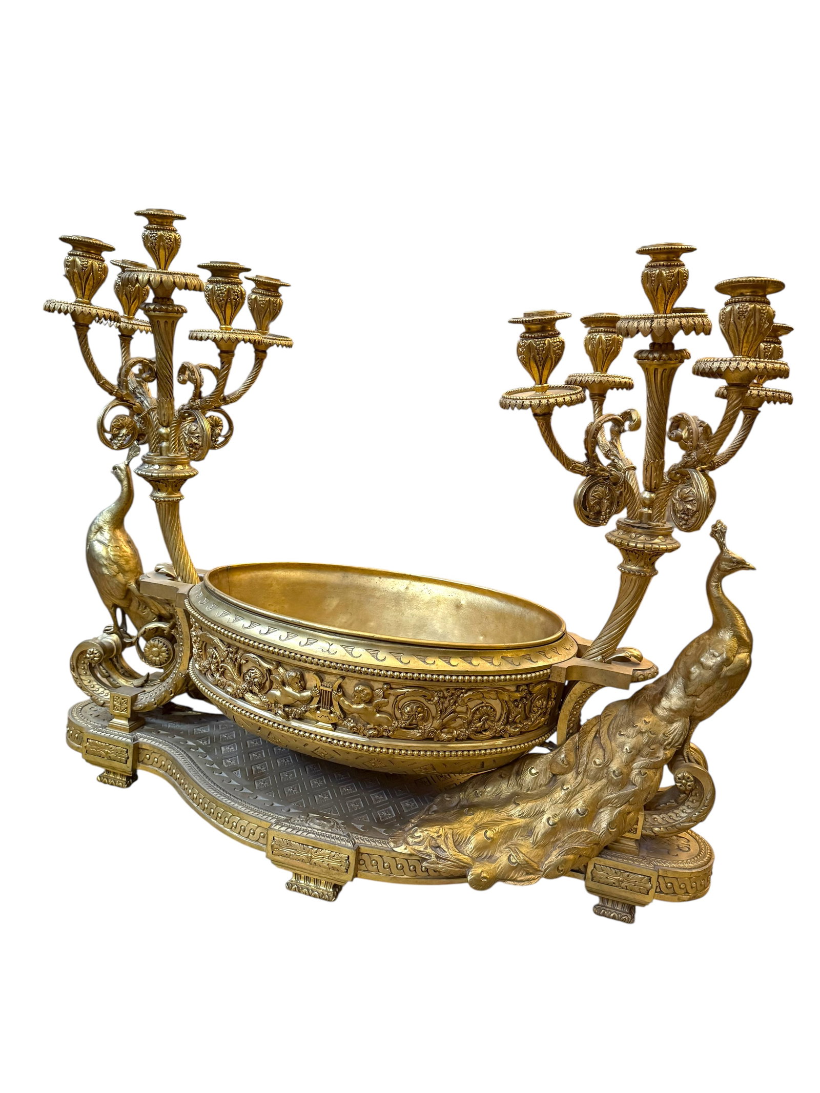 An Attractive & Massive 19th Century Gilt Bronze Centerpiece. France, 1880 - 11