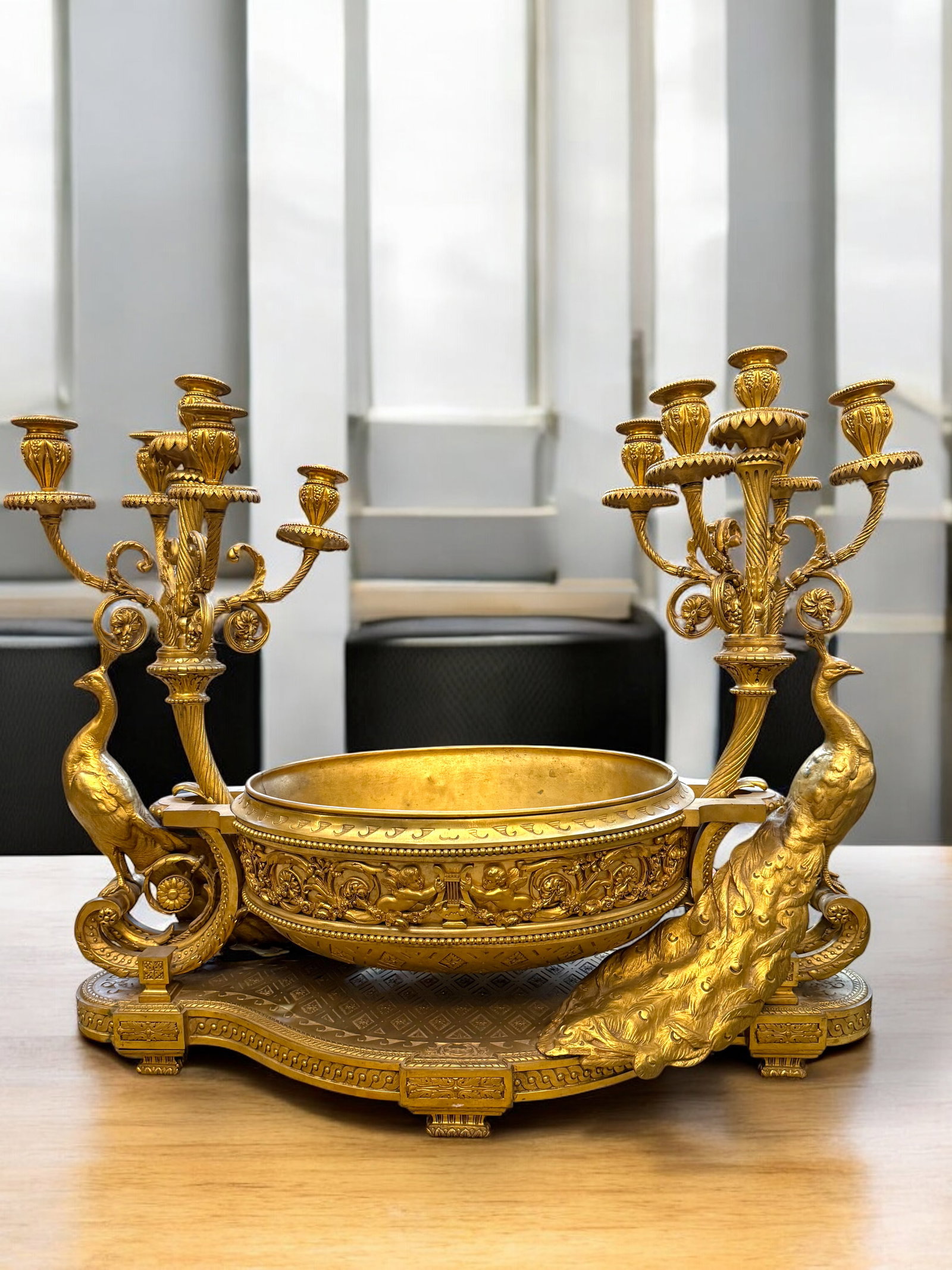 An Attractive & Massive 19th Century Gilt Bronze Centerpiece. France, 1880 - 2
