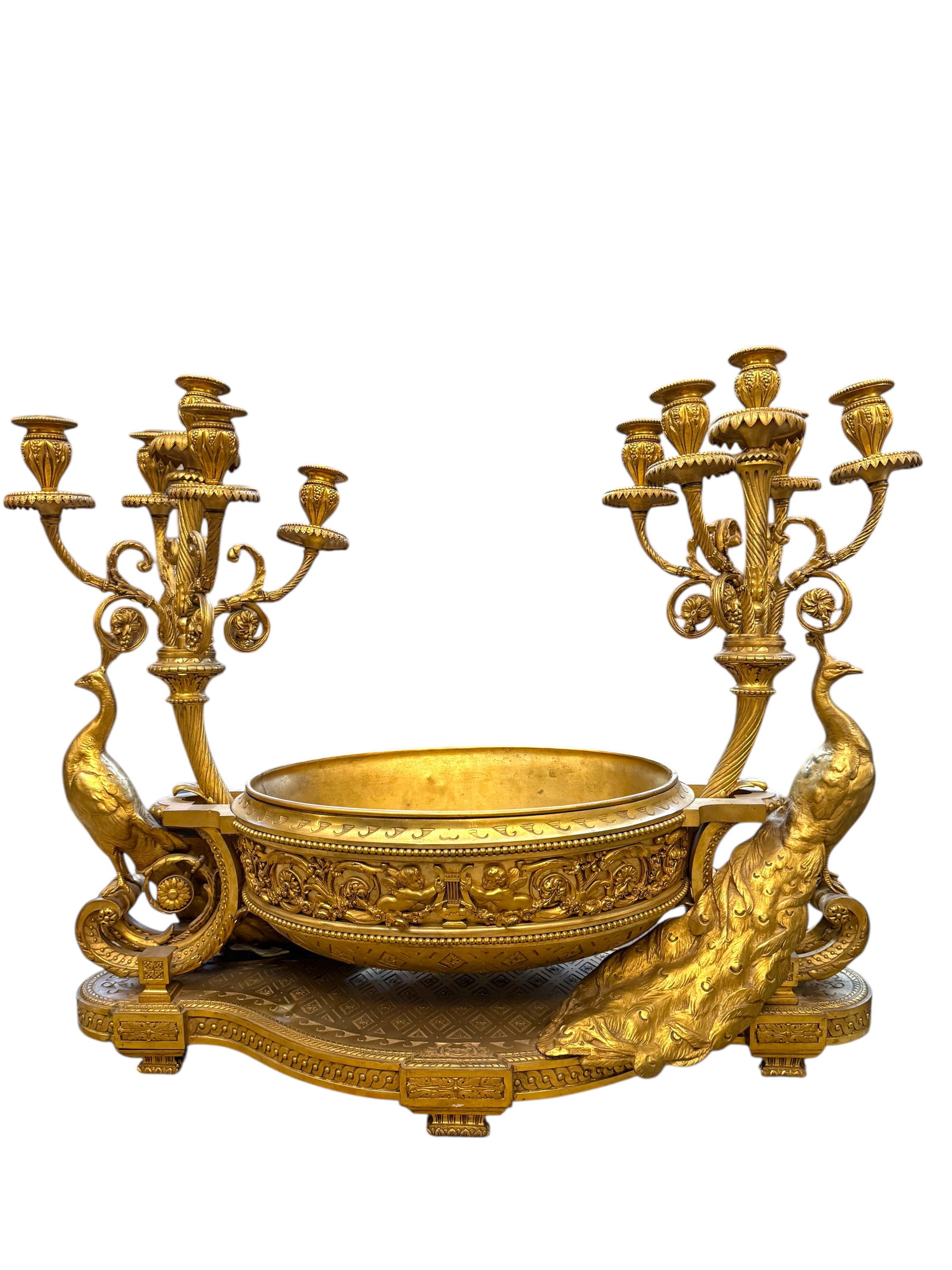 An Attractive & Massive 19th Century Gilt Bronze Centerpiece. France, 1880 - 3