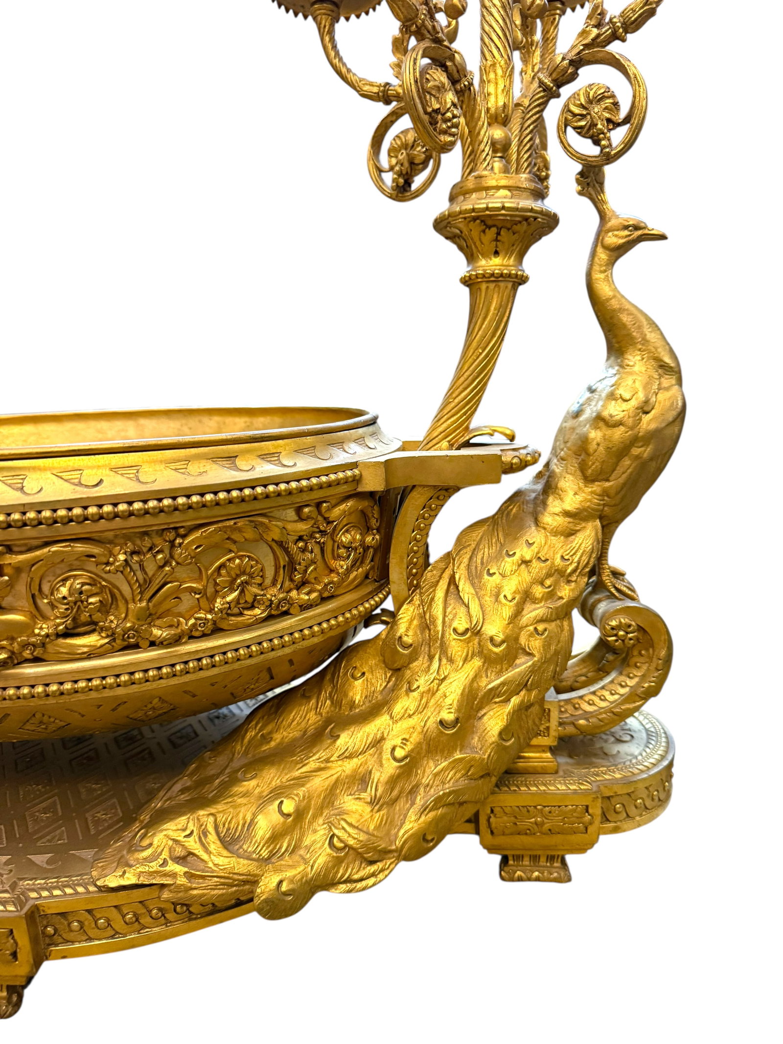 An Attractive & Massive 19th Century Gilt Bronze Centerpiece. France, 1880 - 4