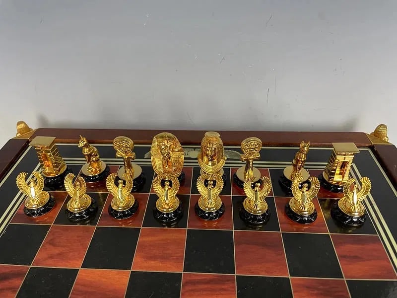FRANKLIN MINT TUTANKHAMON CHESS SET - 5