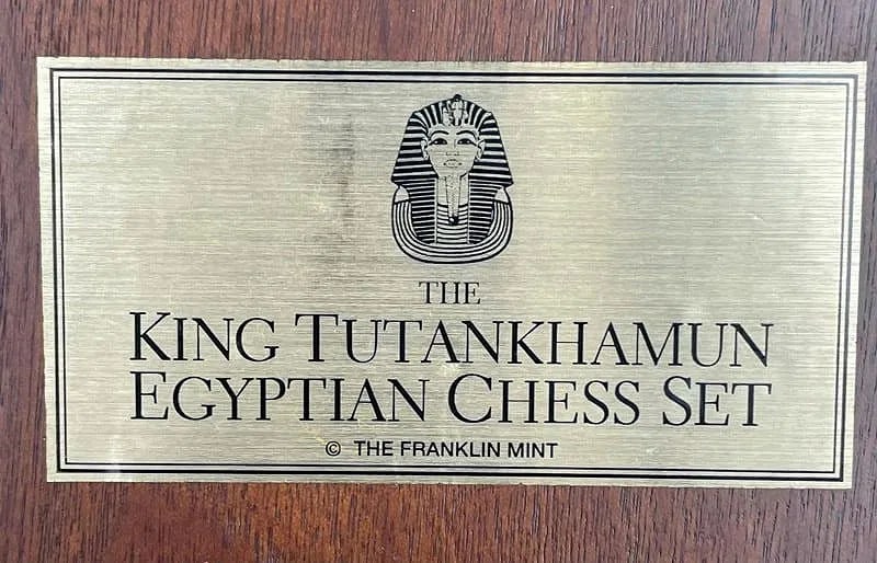 FRANKLIN MINT TUTANKHAMON CHESS SET - 8