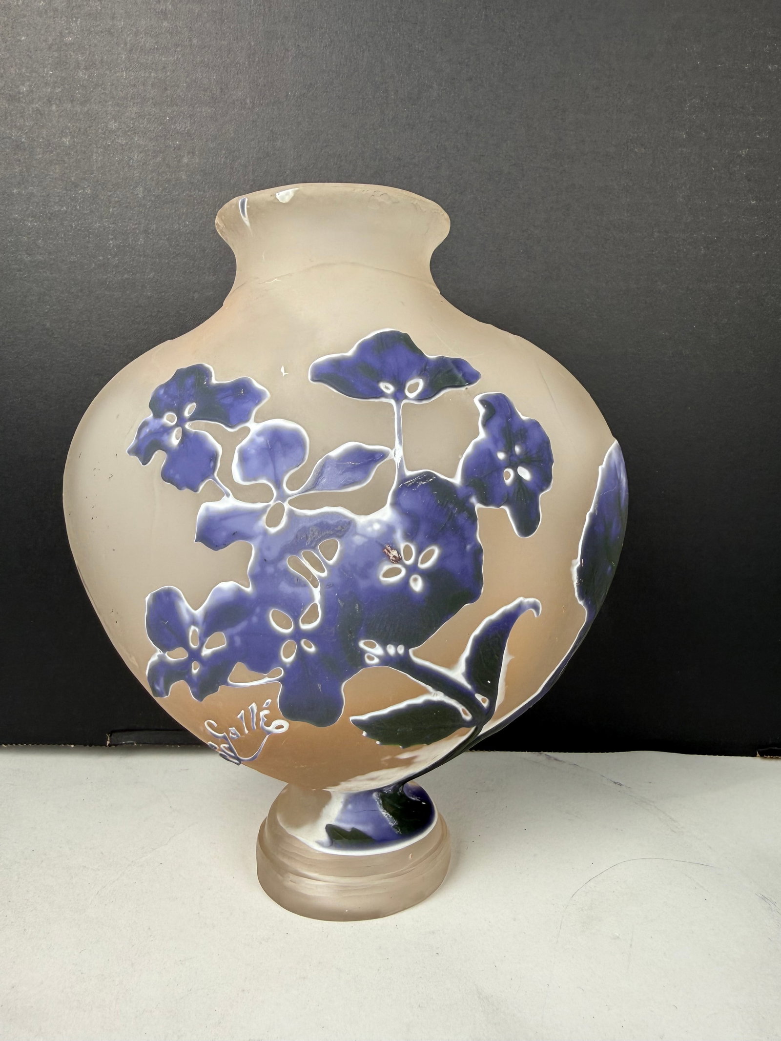 A Galle Style Floral Glass Vase (1 of 5)