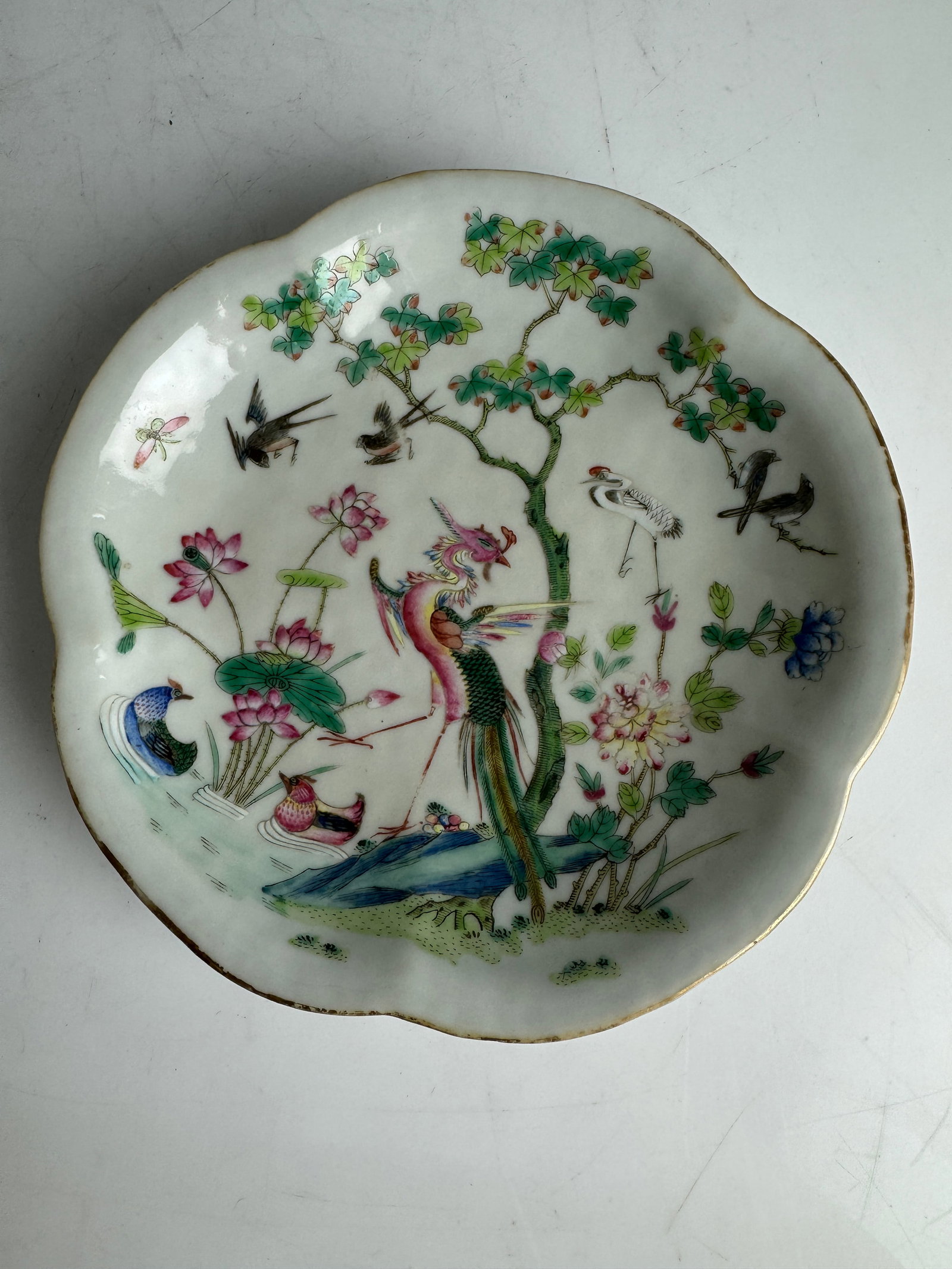 A Chinese Famille Rose Porcelain Decorative Plate: A Chinese Famille Rose Porcelain Decorative Plate