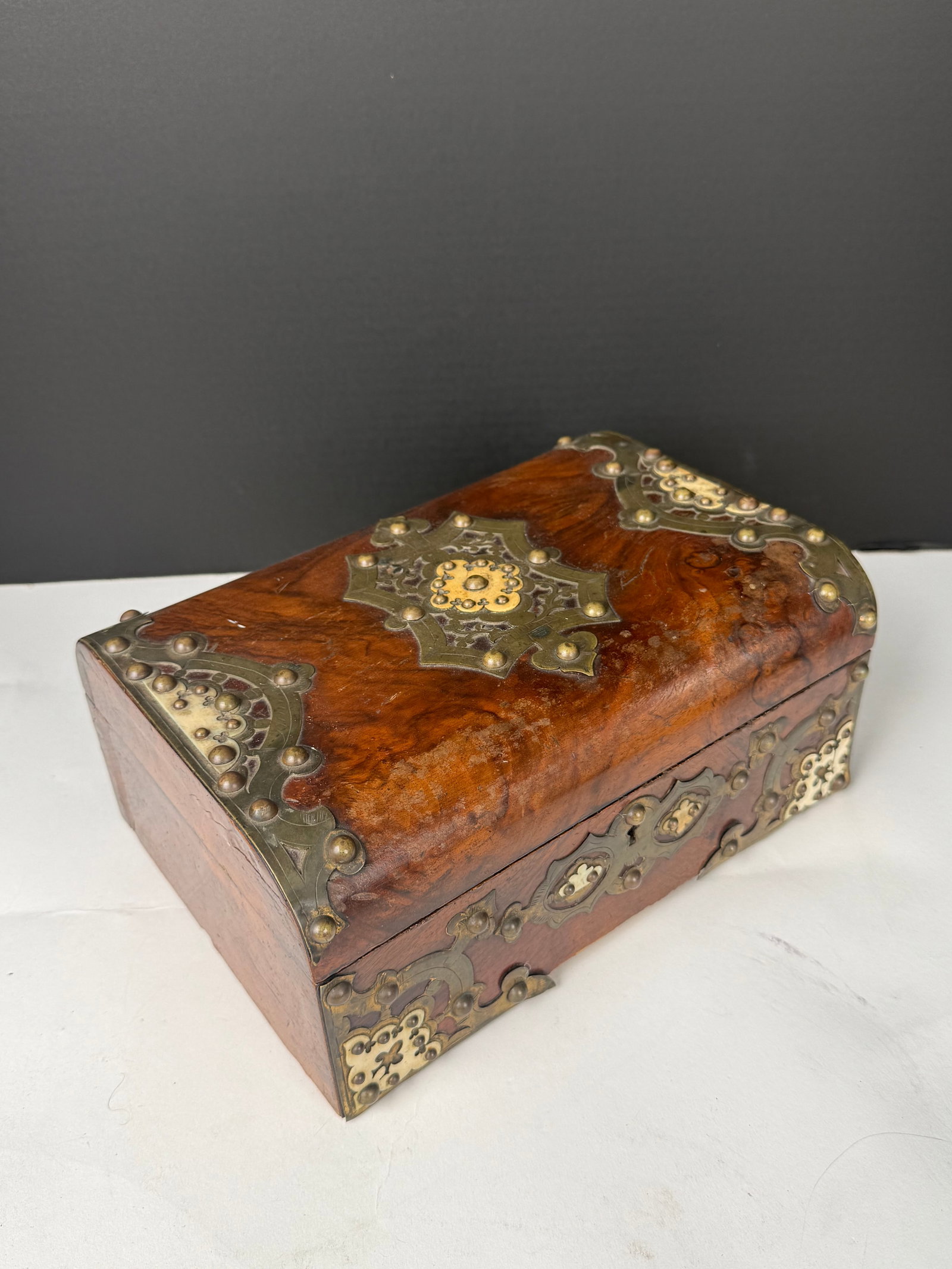 19th Century Wooden Bronze Mounted Jewelry Box (1 of 5)