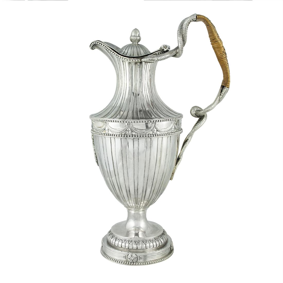 A George III silver bead-edged ewer, London 1773 (1 of 3)