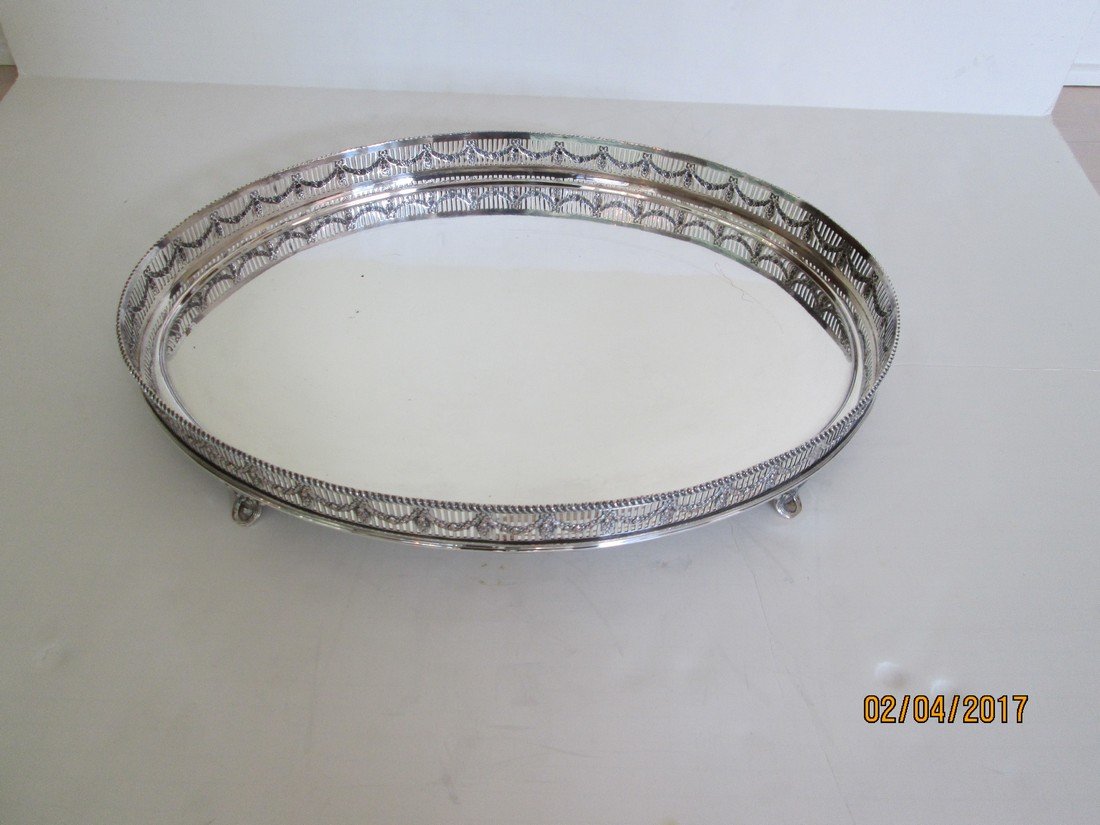 Sheffied style galleried tray (1 of 2)