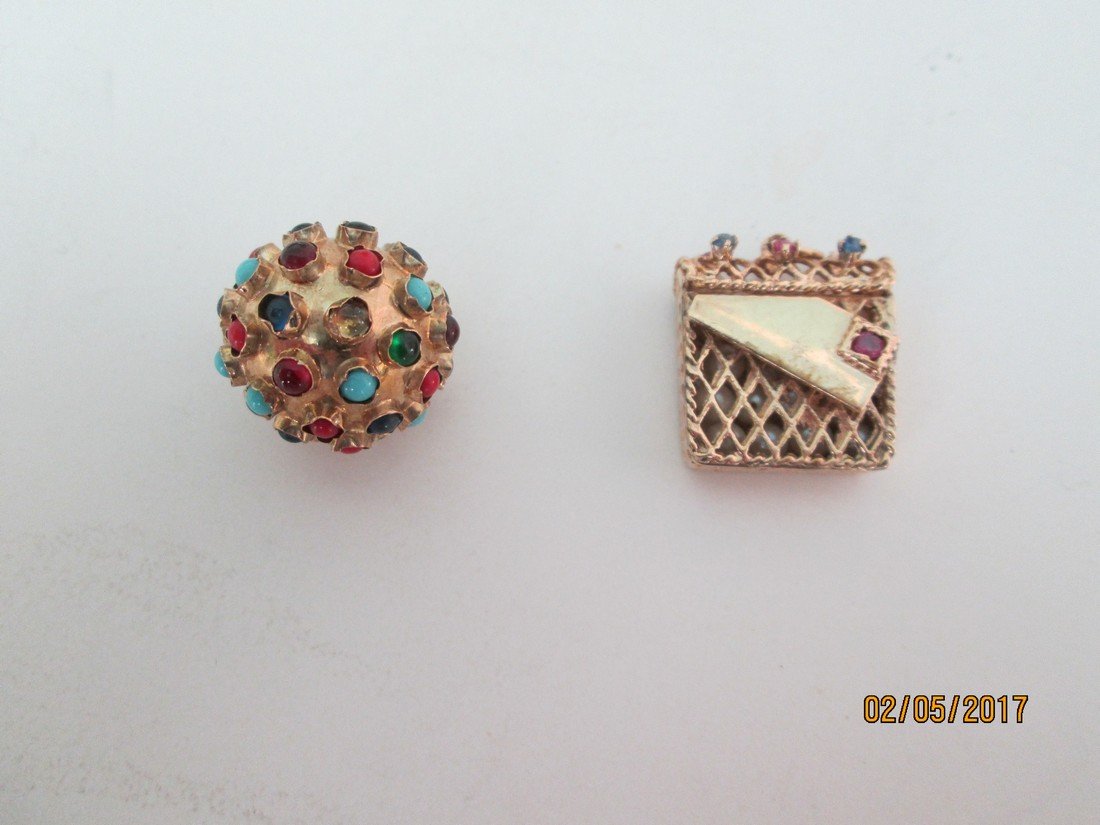 14kt charms w/gemstones (1 of 2)