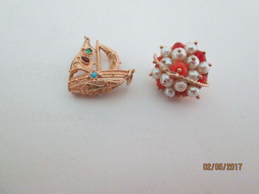 14kt charms w/gemstones (1 of 2)