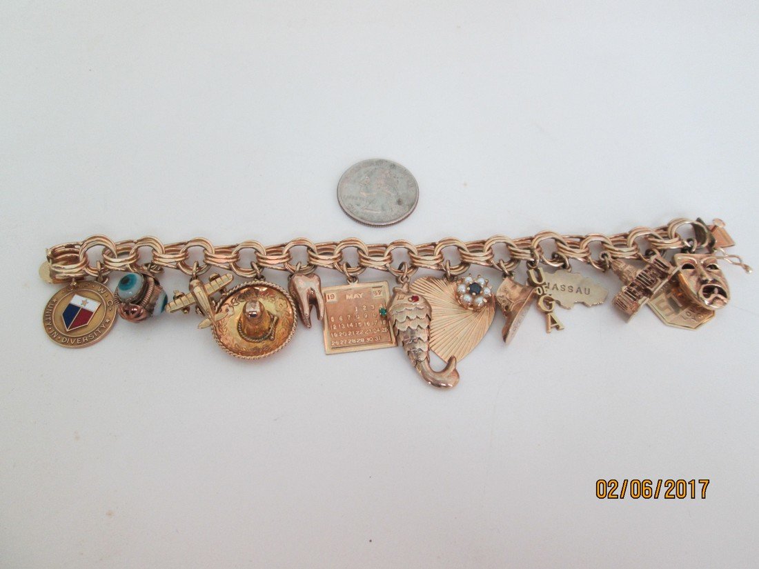 14kt charm bracelet (1 of 4)