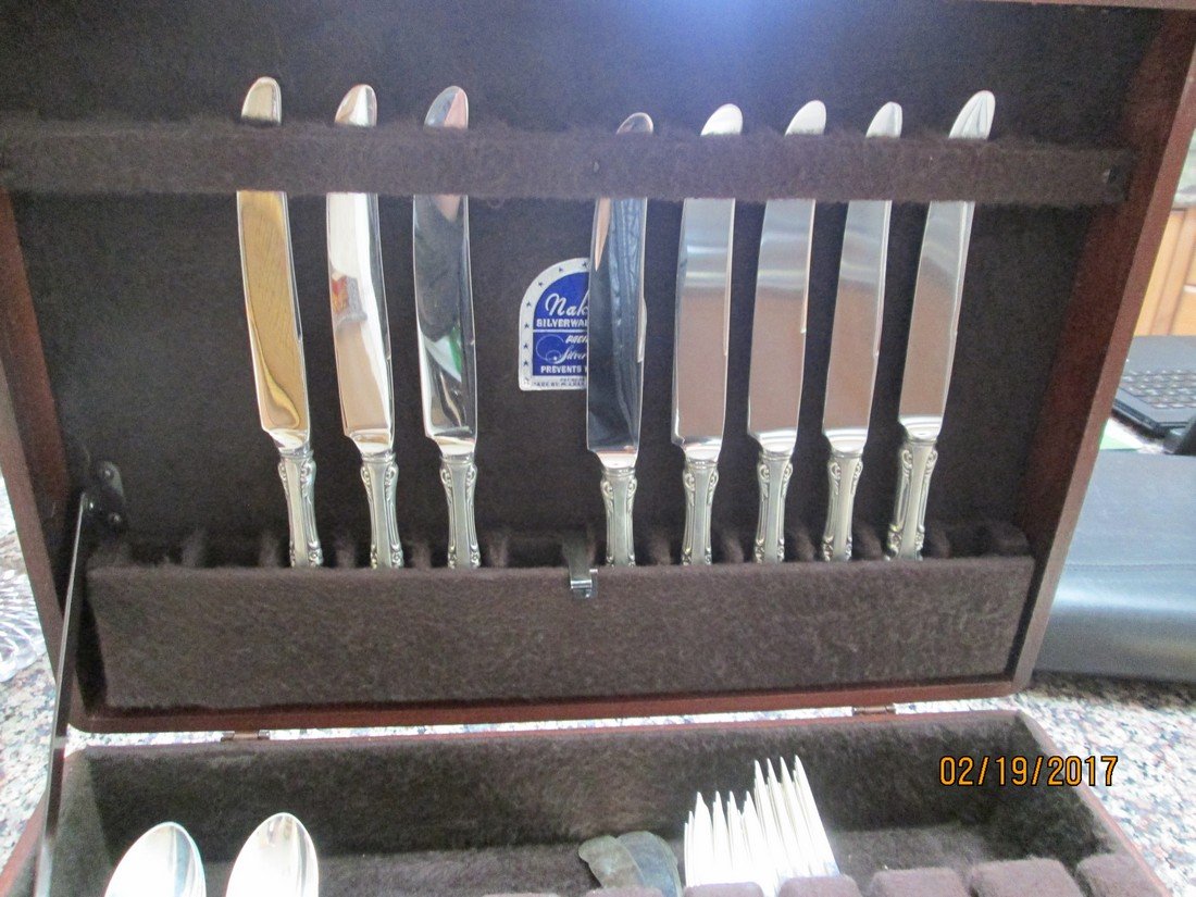 Reed & Barton sterling flatware "Georgian Rose" pattern (1 of 5)