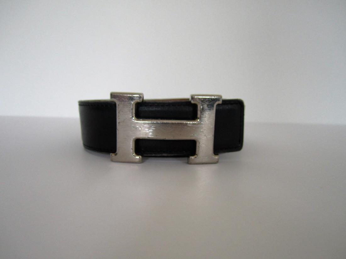 HERMES Leather and Palladium Belt (1 of 11)