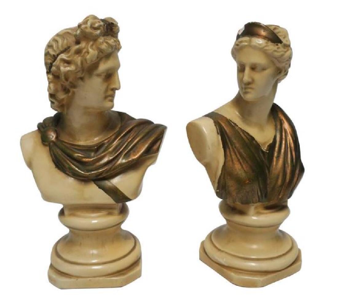 Italian Busts Sculptures, pair (1 of 6)