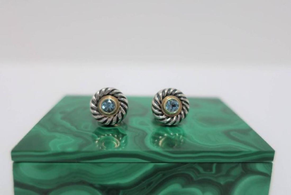 Jewelry Designer David Yurman 14 kt Gold Blue Topaz (1 of 5)