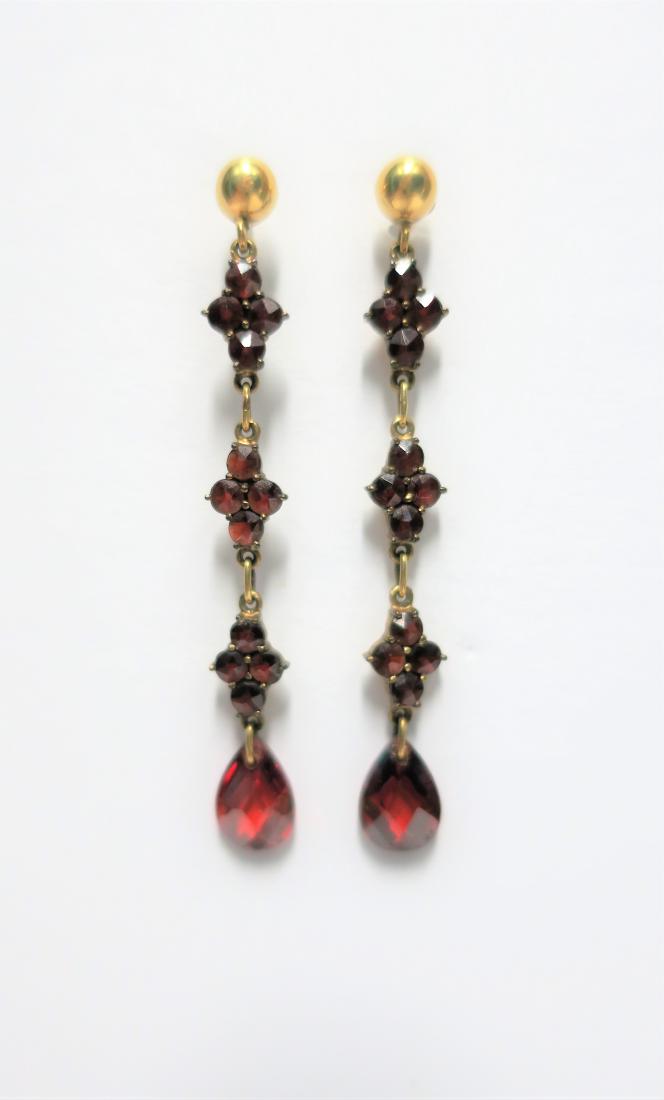 Jewelry Garnet & 14kt Gold Long Earrings (1 of 2)