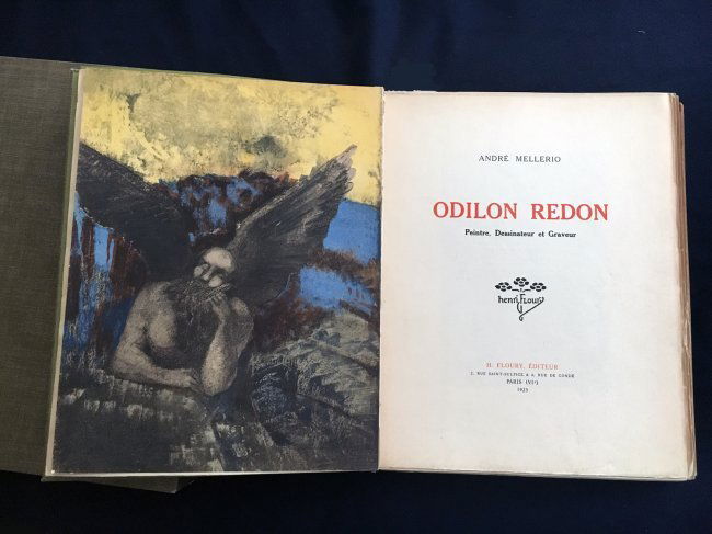 Redon (Odilon), book, one of 100 copies: Odilon Redon. Peintre, Dessinateur et Graveur. Mellerio, André. Paris: Henri Floury, Paris 1923. Limited edition in 100 numbered copies, printed on Japan paper. Monography of Odilon Redon, includes o