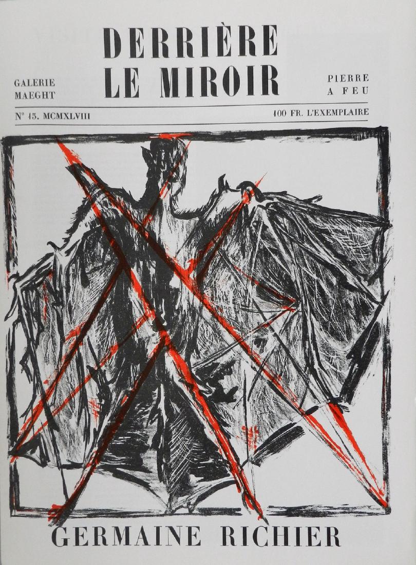 Derriere le Miroir 13. 1948 Original lithograph by: Germaine Richier, October 1948. 1 original lithographs in color and 5 reproductions in B/W by Richier, text by F. Ponge – 2nd edition Very good Complete condition report on request as well extra pic