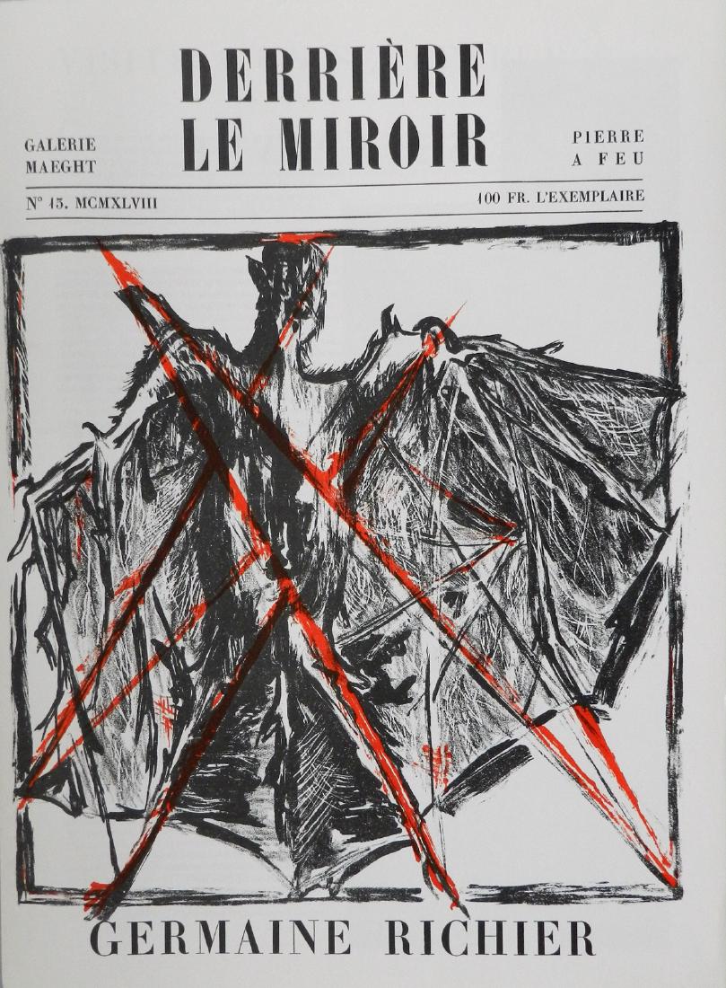 Derriere le Miroir 13 Germaine Richier: October 1948. 1 original lithographs and 5 reproductions by Germaine Richier, text by F. Ponge – 2nd edition.