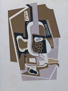 Art D'Aujourd'Hui, 1953, with silkscreen by Gris.: Le Cubisme. Serie 4 No 3-4. Paris: Art d'Aujourd'hui, 1953. French Art Magazine, directed by Andre Bloc. With a silkscreen after Juan Gris "Le compotier" 1923. Pictorial soft cover with Apollinaire co