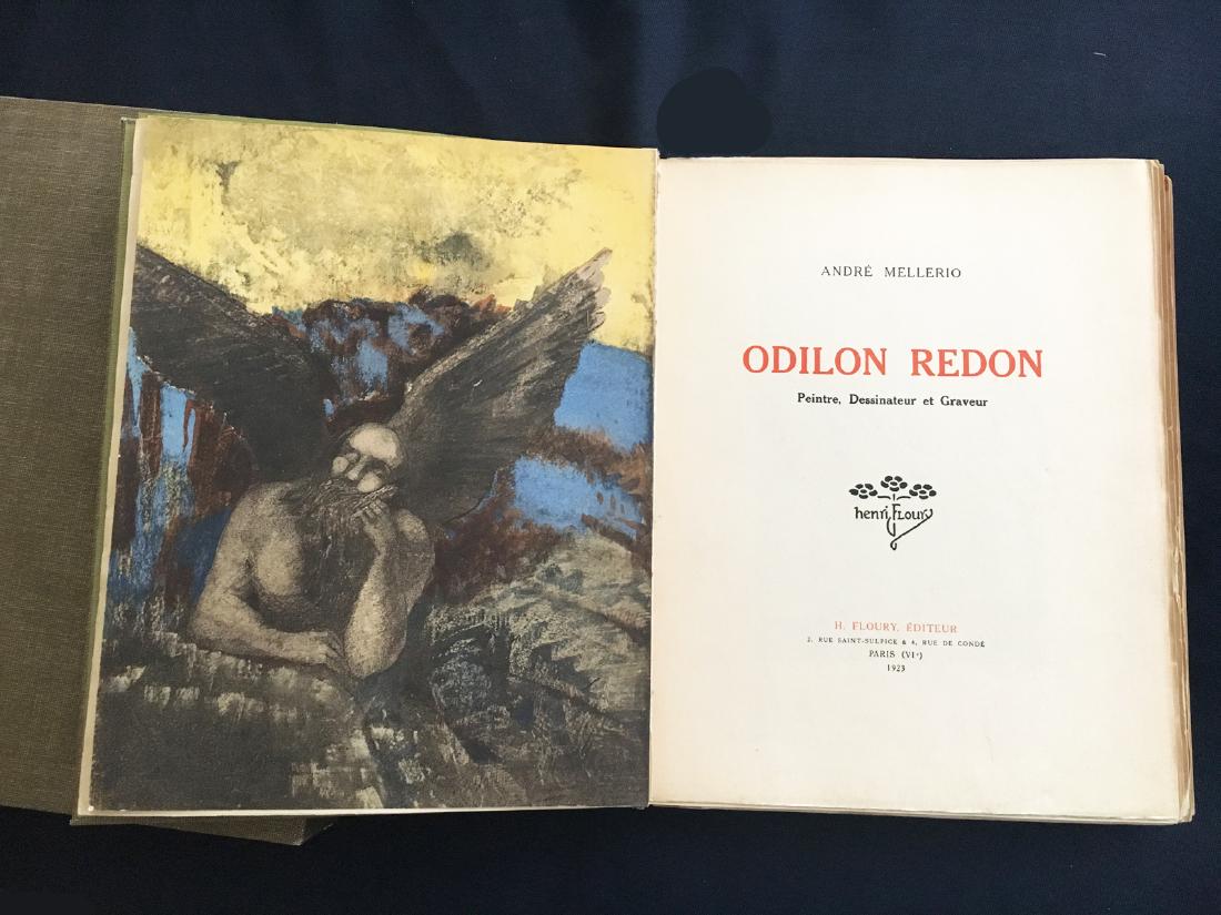 PRINTS BY REDON, 1923: Odilon Redon. Peintre, Dessinateur et Graveur, 1923, one of 100 copies. Odilon Redon. Peintre, Dessinateur et Graveur. Mellerio, AndrÃ©. Paris: Henri Floury, Paris 1923. Limited edition in 100 numbe