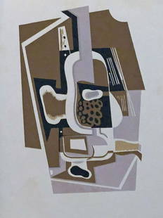 Le cubisme, 1953, with silkscreen by Gris: Le Cubisme. Serie 4 No 3-4. Paris: Art d'Aujourd'hui, 1953. French Art Magazine directed by Andre Bloc. With a silkscreen after Juan Gris "Le compotier" 1923. Pictorial soft cover with Apollinaire cor