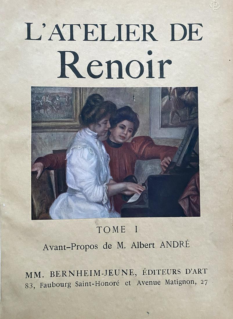 L'atelier de Renoir Tome I & II: Auguste Renoir, Albert Andre, Marc Elder. Bernheim-Jeune, Paris, 1931. Set of 2 volumes limited edition of 500 copies. Text in French, with many Black/ White illustrations.