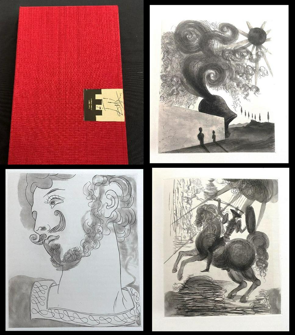 DALI. Le Chateau dâ€™Otrante â€“ 12 original gravures: Horace Walpole (1717 â€“ 1797) Gothic novel The Castle of Otranto, translate in French by Francis Ledoux, illustrated with 12 unpublished black engravings by Salvador DALI. Out commerce - limited