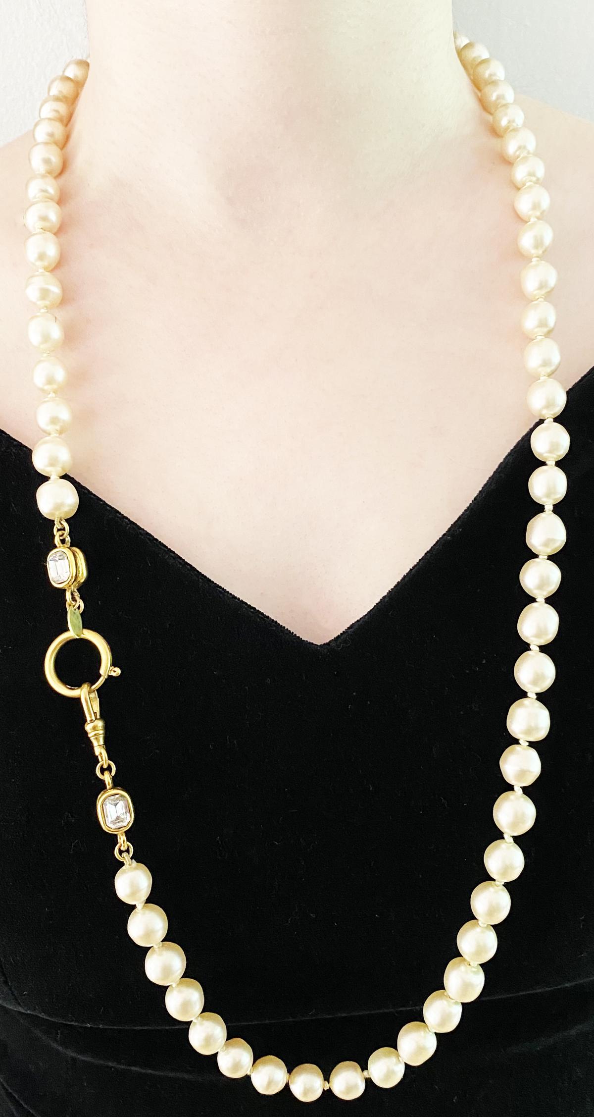 Chanel Faux Pearl Necklace. Signed. (1 of 3)