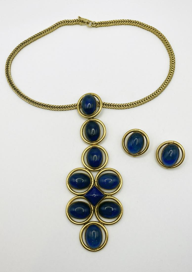Roger Scemama. Set Necklace and Earrings. Signed (1 of 2)