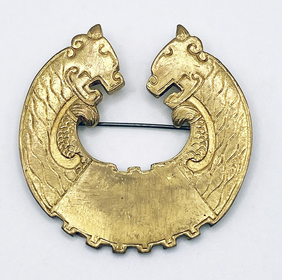 Line Vautrin Signed Brooch. (1 of 2)