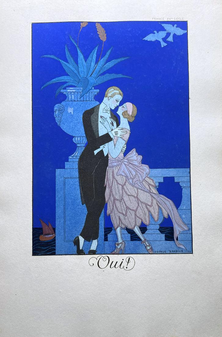 Falbalas et Fanfreluches. George Barbier. 4: Falbalas et Fanfreluches, Almanach des Modes presents, passees et futures. 4 publications of fashion almanac from 1922 to 1925. Illustrated by George Barbier pochoirs. The lot includes the following p