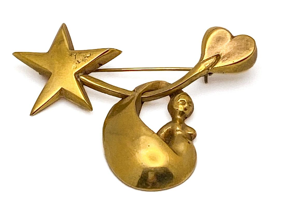 Line Vautrin SELENE Brooch. (1 of 2)