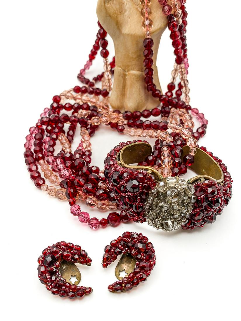 Vintage Italian Parure Necklace + Bracelet + Earrings. (1 of 7)