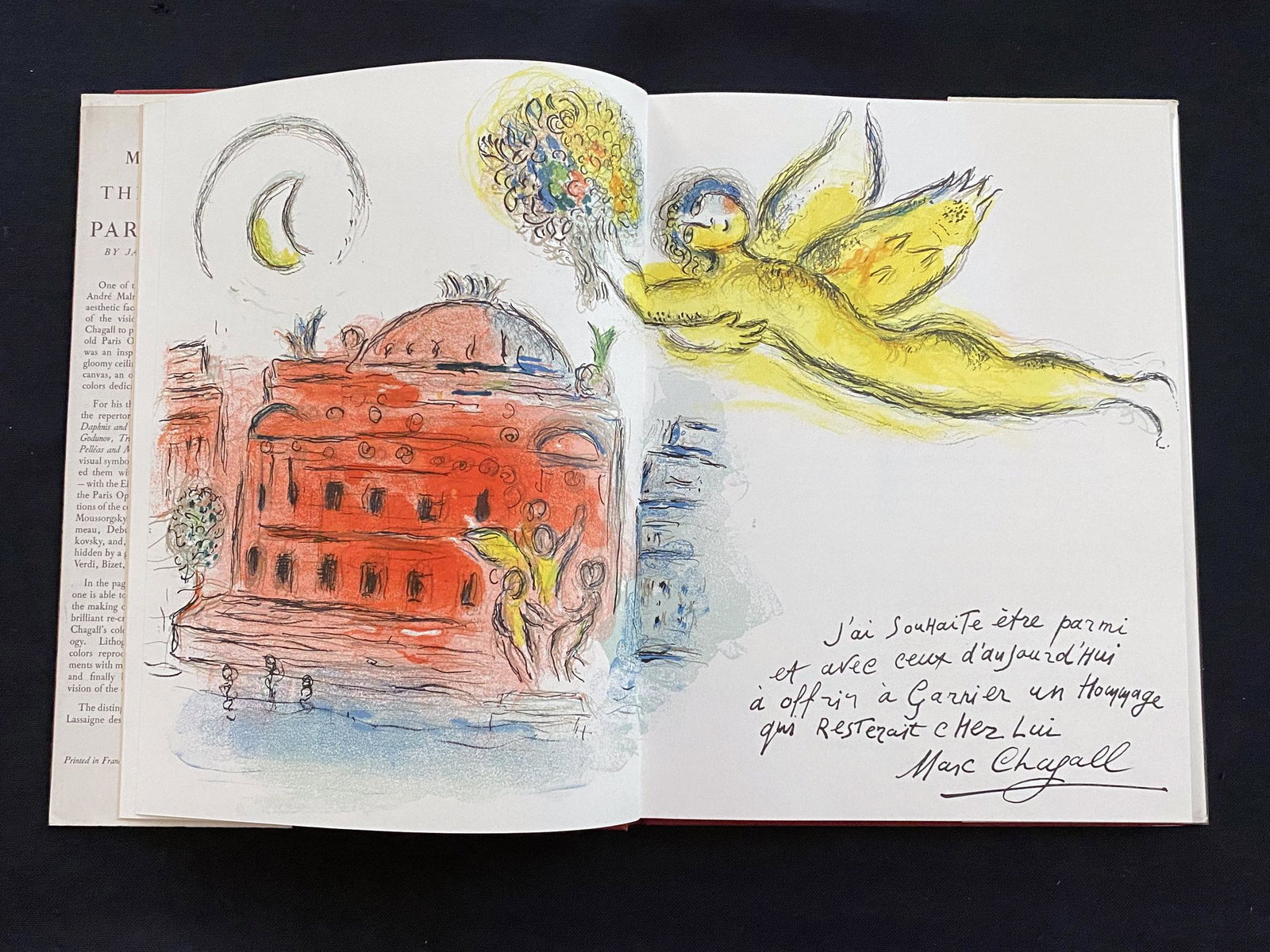 Chagall: The Ceiling of Paris Opera: Andre Sauret 1966. Jacques Lassaigne translates in English by Brenda Gilchrist. The book reproduces sketched, drawings and paintings made by Chagall for the ceiling of Paris Opera. Profusely illustrat