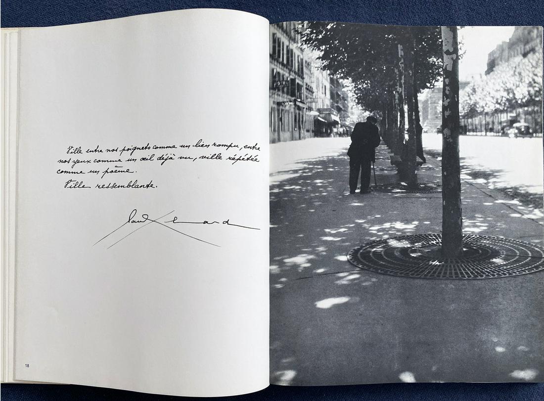 Paris des Reves by Izis: 75 phothographs by Izis Bidermanas Edition Clair Fontaine Lausanne Switzerland 1950. Texts in facsimile by Cocteau Pierre Emmanuel Blaise Cendrars Paul Eluard Andre Breton and others.