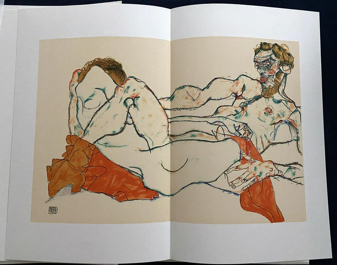 SCHIELE. Erotica. Collection of 20 color lithographs. (1 of 2)