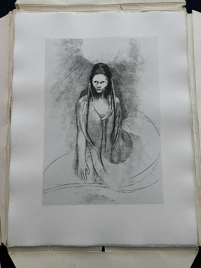 La Tentation de Saint Antoine. Flaubert, Redon illustrator. 22 lithographs: Ambroise Vollard Editeur, Paris 1933 (on cover dated 1938). Text by Gustave Flaubert, illustrated by Odilon Redon. Large folio, loose as issued, guarded in the original wrappers, cloth chemise and mat