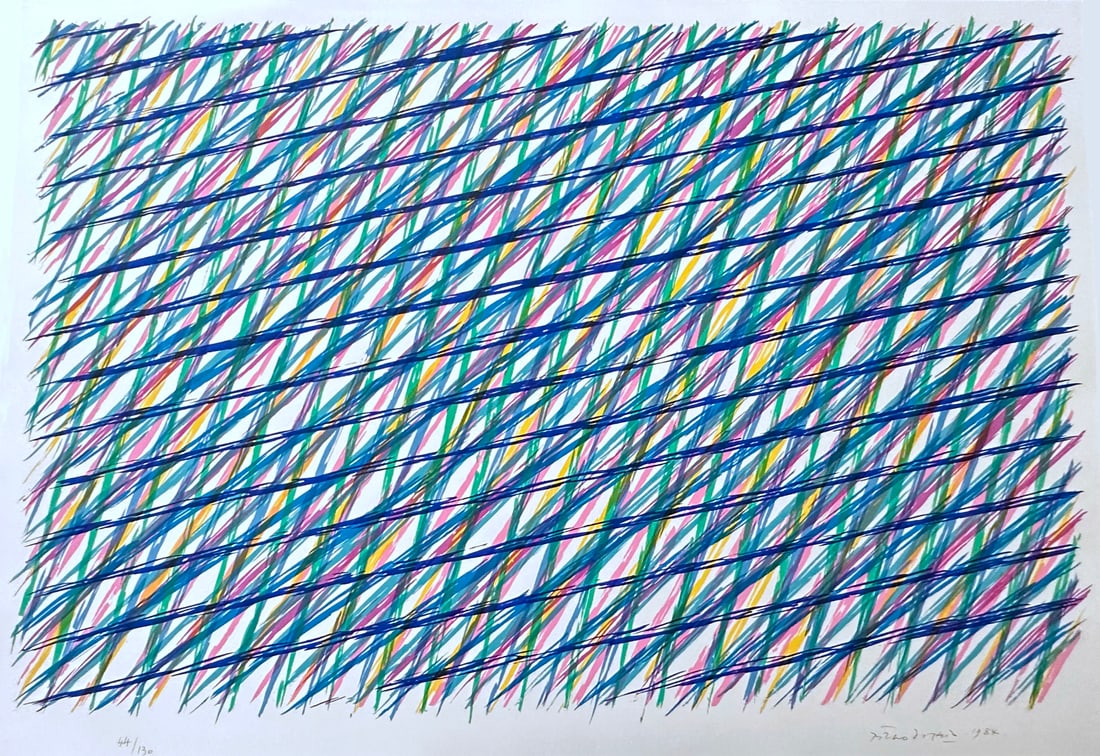 Dorazio, Piero. Abstract Lines in blue. (1 of 1)