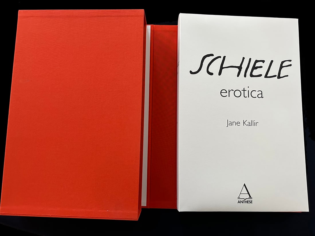 Schiele. Erotica. Portfolio with 20 lithographs: Edition Anthese 2007. Text by Jane Kallir. Portfolio with 20 color lithographs by Egon Schiele printed on Rives paper, limited in 200 numbered copies, loose as issued in the original orange cloth box.