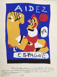 Cahiers D'Art, 4-5, 1937, with Miro pochoir Aidez Espagne