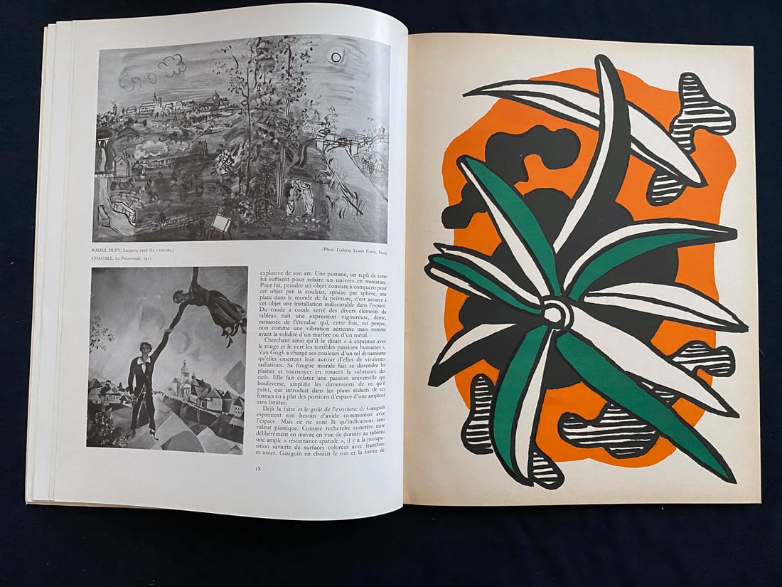 XXe Siecle 2. 1952. Lithographs by Leger, Lapicque, Magnelli, Villon: Nouvelle serie Cahiers d Art, San Lazzaro, Paris, 1952. 1st Edition. Text in French. With three original lithographs by Fernand Leger, Charles Lapicque, Alberto Magnelli, and one original eau-forte by
