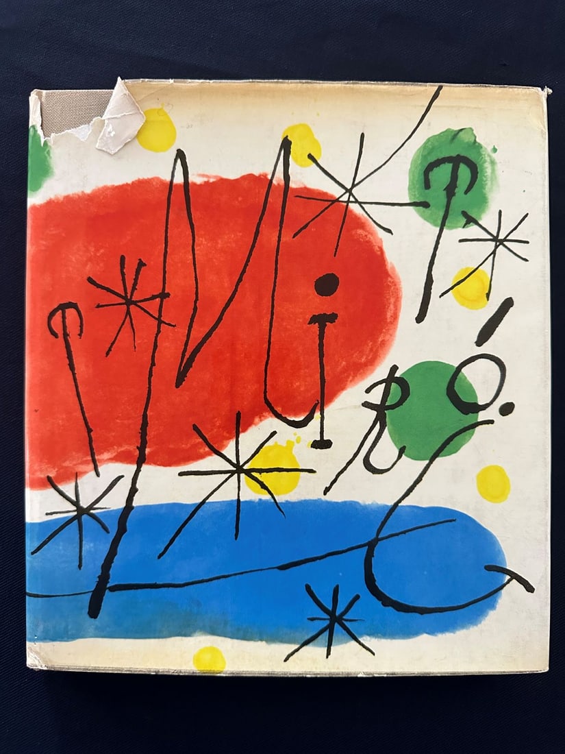 Joan Miro, by James Thrall Soby, 1959.: 164 pages with 148 illustrations, of which 35 in color. Jacket designed by Miro. Published by the Museum of Modern Art, New York. Hard cover, jacket worn at the upper edge.