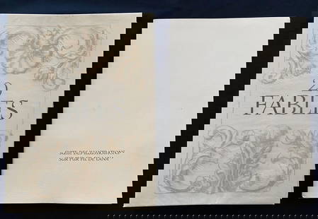 FABLES DE LA FONTAINE. Calder, Dali, Hugo, and others.: Jean Cassou. C. De Acevedo, Paris 1966.Limited numbered edition. Each fable is illustrated with two original lithographs, one in full page, and one in text, by the following artists: Yves ALIX, CALDER