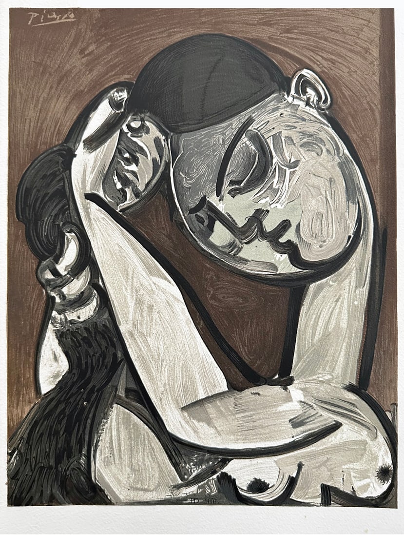 "Femme se Coiffant". Lithograph by Pablo Picasso. 1975. (1 of 2)