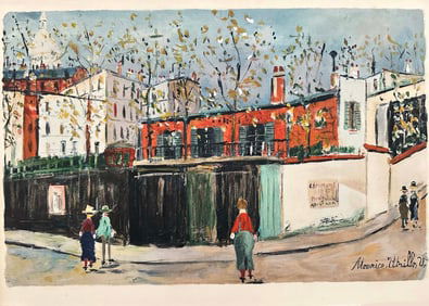 Maurice Utrillo Pochoir. 1959, from the portfolio Douze Contemporains.