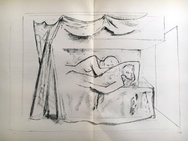 Il Lamento del Gabelliere, 1945, 10 Lithographs by Campigli.