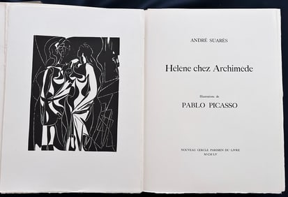 Picasso, Suares. Helene Chez Archimede. with 22 wood engravings after Picasso + 2 suites.