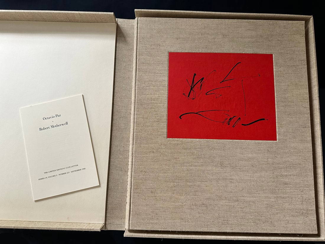 Motherwell. Paz, Octavio. Three Poems. With 27 Lithographs By