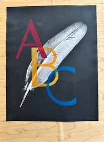 Man Ray. Alphabet pour Adultes. With a signed rayograph monted on wood